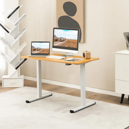 Electric Standing Desk Adjustable Stand up Computer Desk Anti-collision-Natural - Natural - Standing Desks