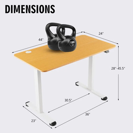 Electric Standing Desk Adjustable Stand up Computer Desk Anti-collision-Natural - Natural - Standing Desks