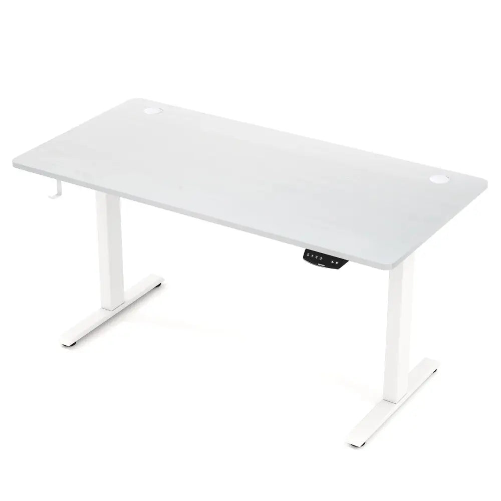 Electric Standing Desk Height Adjustable with 3 Memory Heights White-L - White - Standing Desks