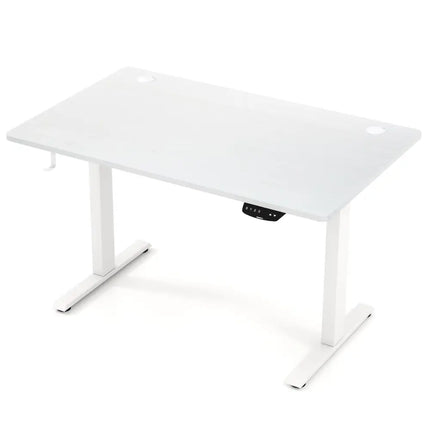 Electric Standing Desk Height Adjustable with 3 Memory Heights White-M - White - Standing Desks