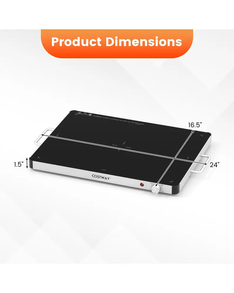 Electric Warming Food Warmer with Adjustable Temperature Control and Overheat Protection - Food Warmers & Burners