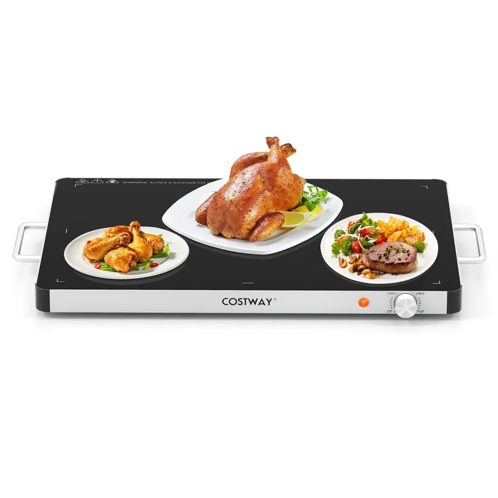 Electric Warming Food Warmer with Adjustable Temperature Control and Overheat Protection - Food Warmers & Burners