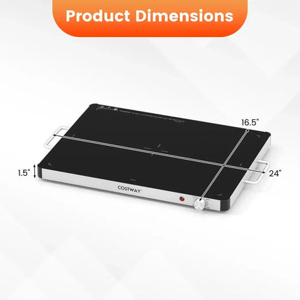 Electric Warming Food Warmer with Adjustable Temperature Control and Overheat Protection Costway