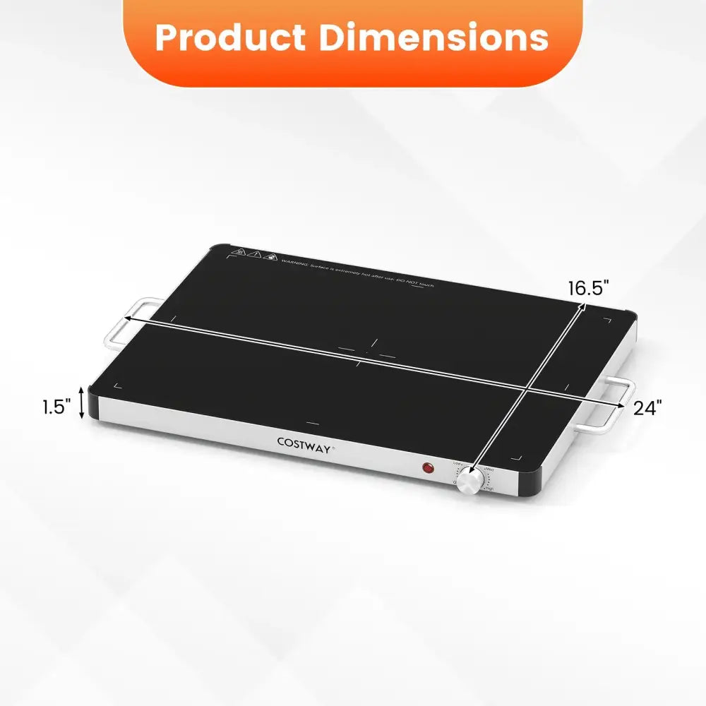 Electric Warming Food Warmer with Adjustable Temperature Control and Overheat Protection Costway
