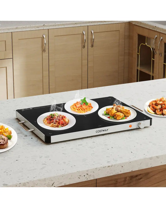 Electric Warming Food Warmer with Adjustable Temperature Control and Overheat Protection - Food Warmers & Burners