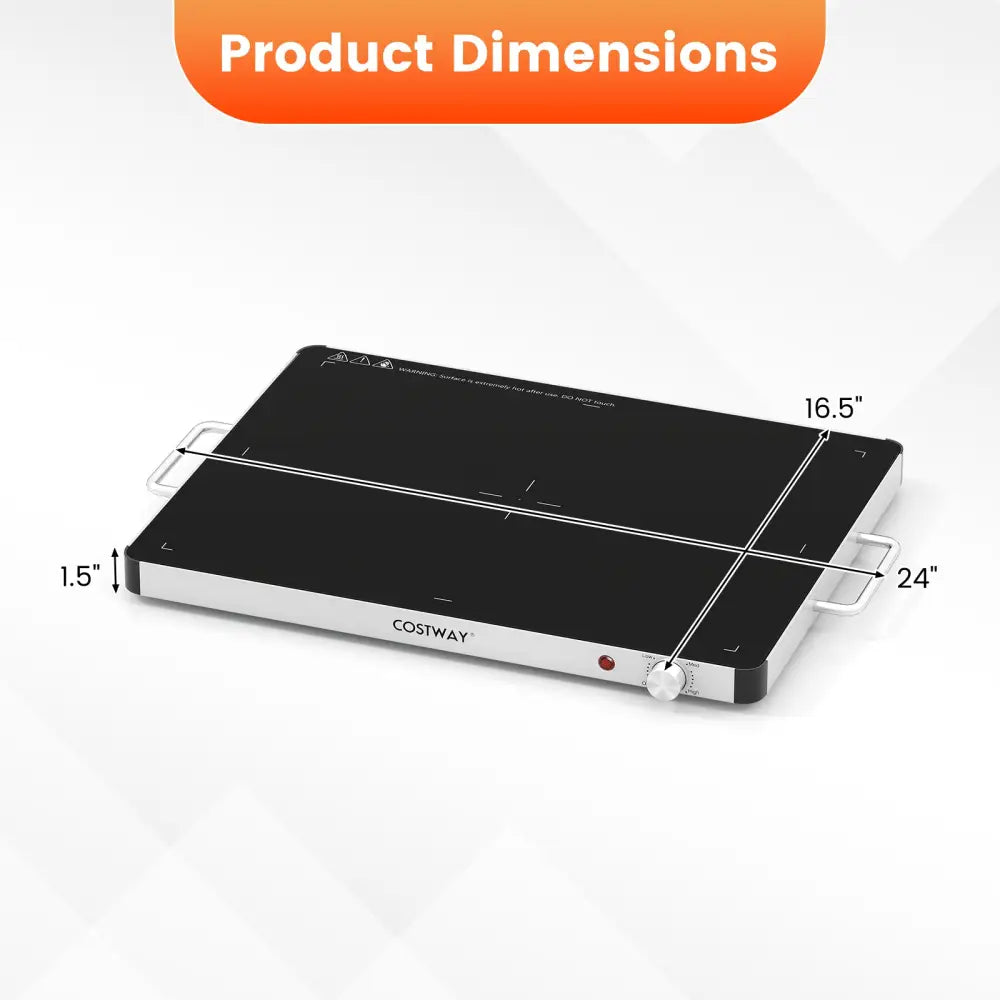 Electric Warming Food Warmer with Adjustable Temperature Control and Overheat Protection - Food Warmers & Burners