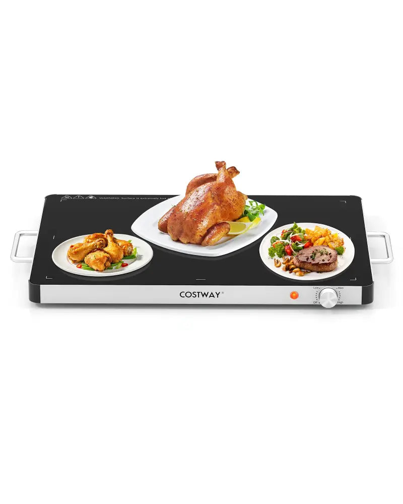 Electric Warming Food Warmer with Adjustable Temperature Control and Overheat Protection - Food Warmers & Burners