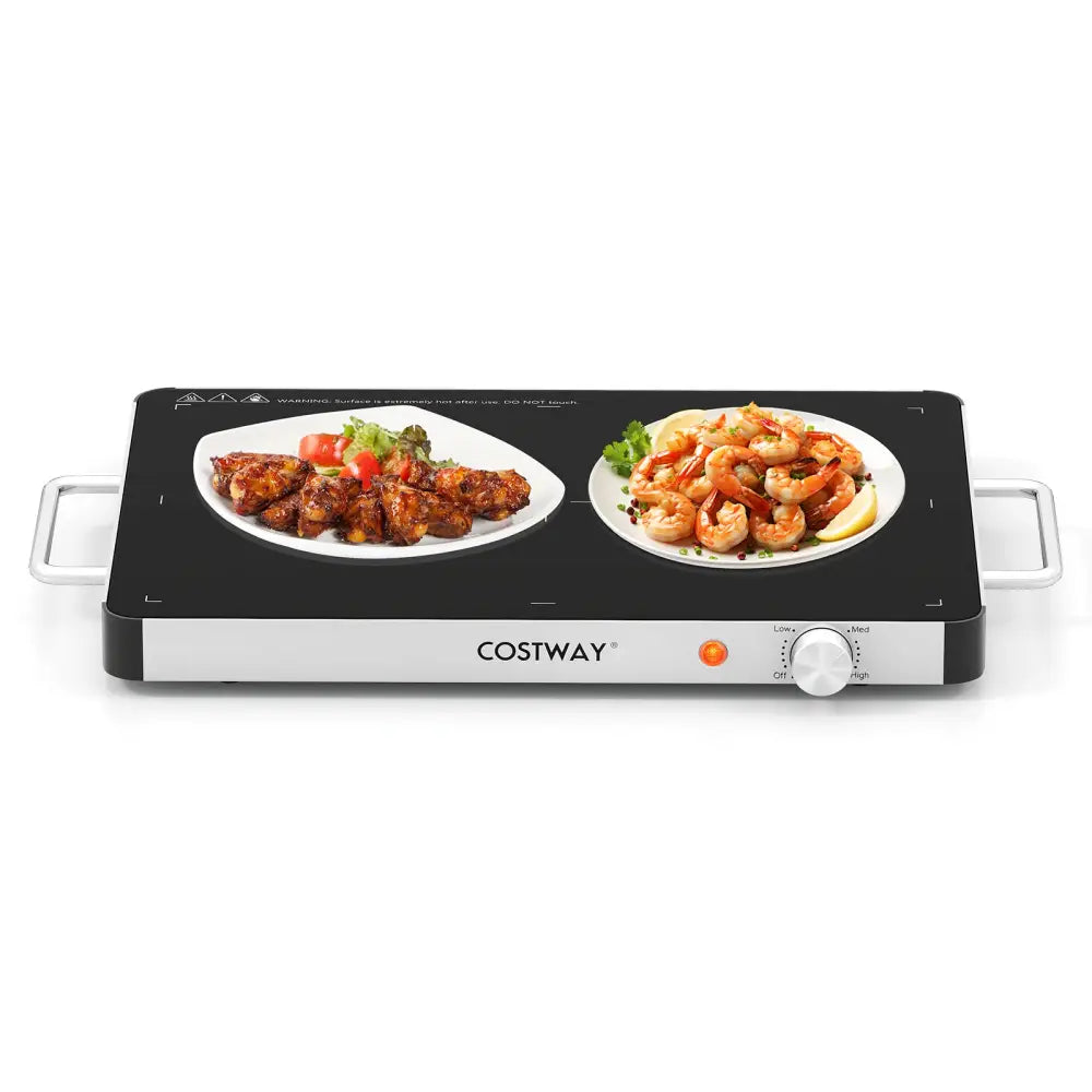 Electric Warming Tray Food Warmer with Adjustable Temperature Control - Kitchen Appliances