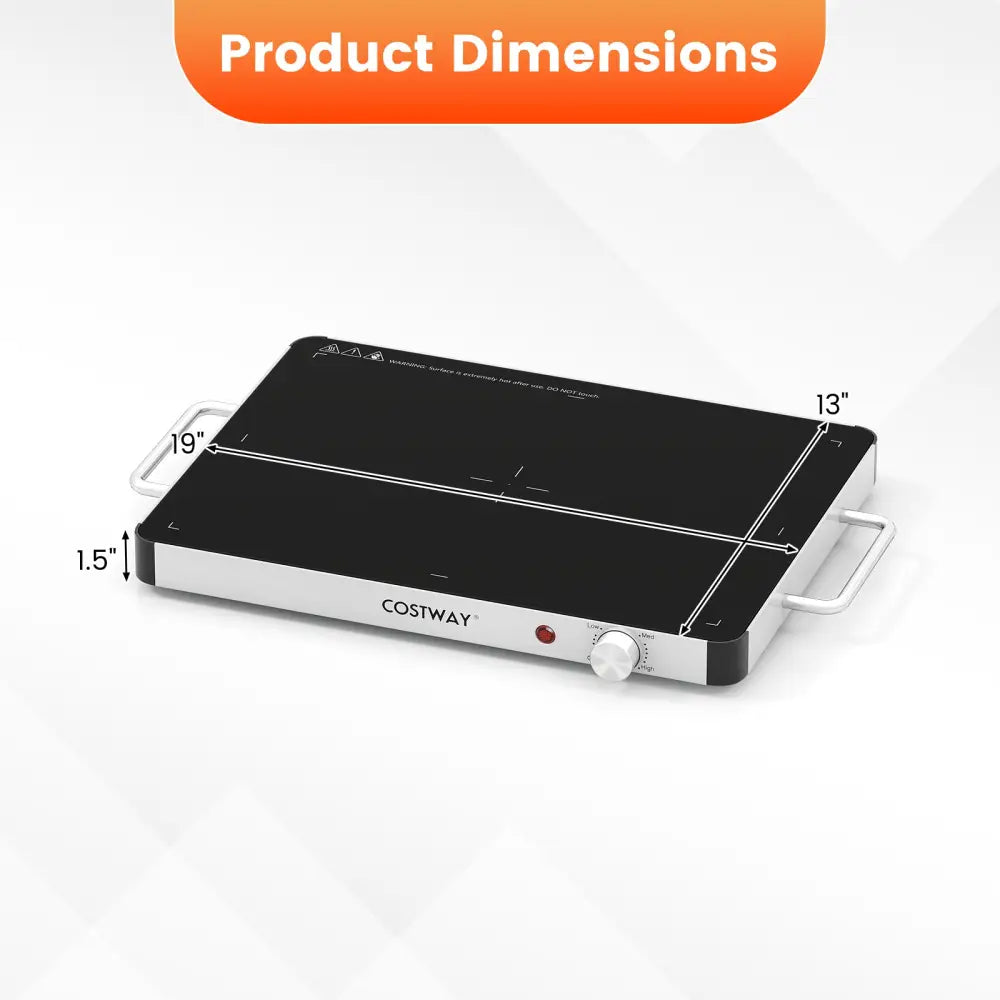 Electric Warming Tray Food Warmer with Adjustable Temperature Control - Kitchen Appliances