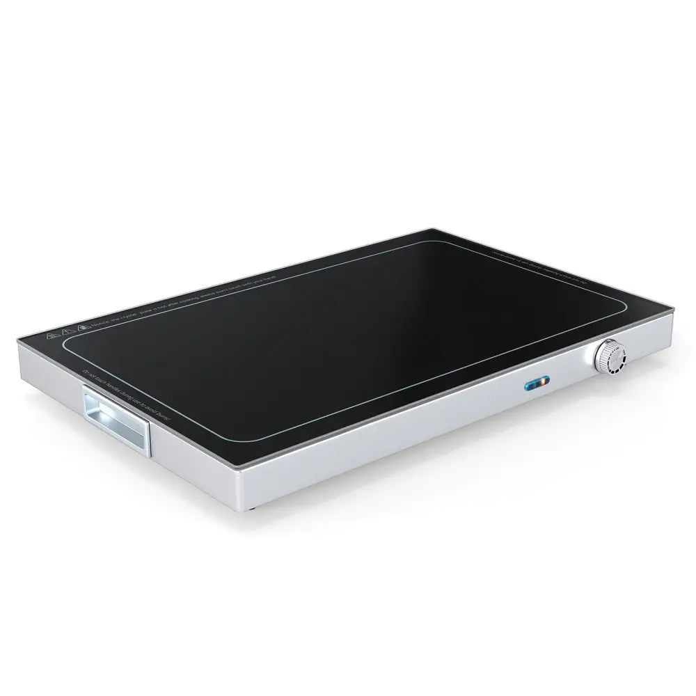 Electric Warming Tray with Adjustable Temperature and Built-In Handles Tempered Glass - Food Warmers & Burners
