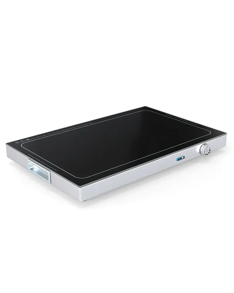 Electric Warming Tray with Adjustable Temperature and Built-In Handles Tempered Glass - Food Warmers & Burners