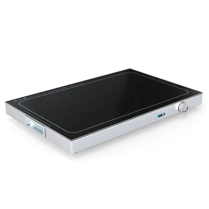 Electric Warming Tray with Adjustable Temperature and Built-In Handles Tempered Glass Costway