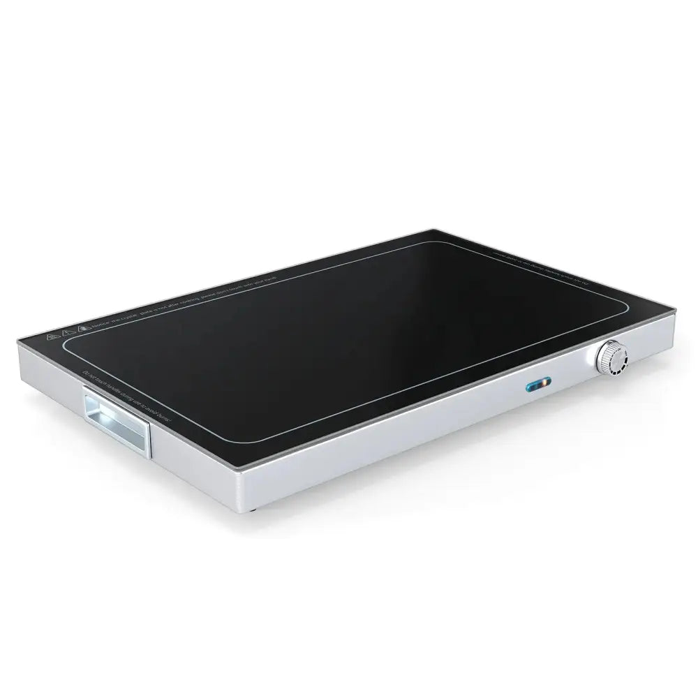 Electric Warming Tray with Adjustable Temperature and Built-In Handles Tempered Glass Costway