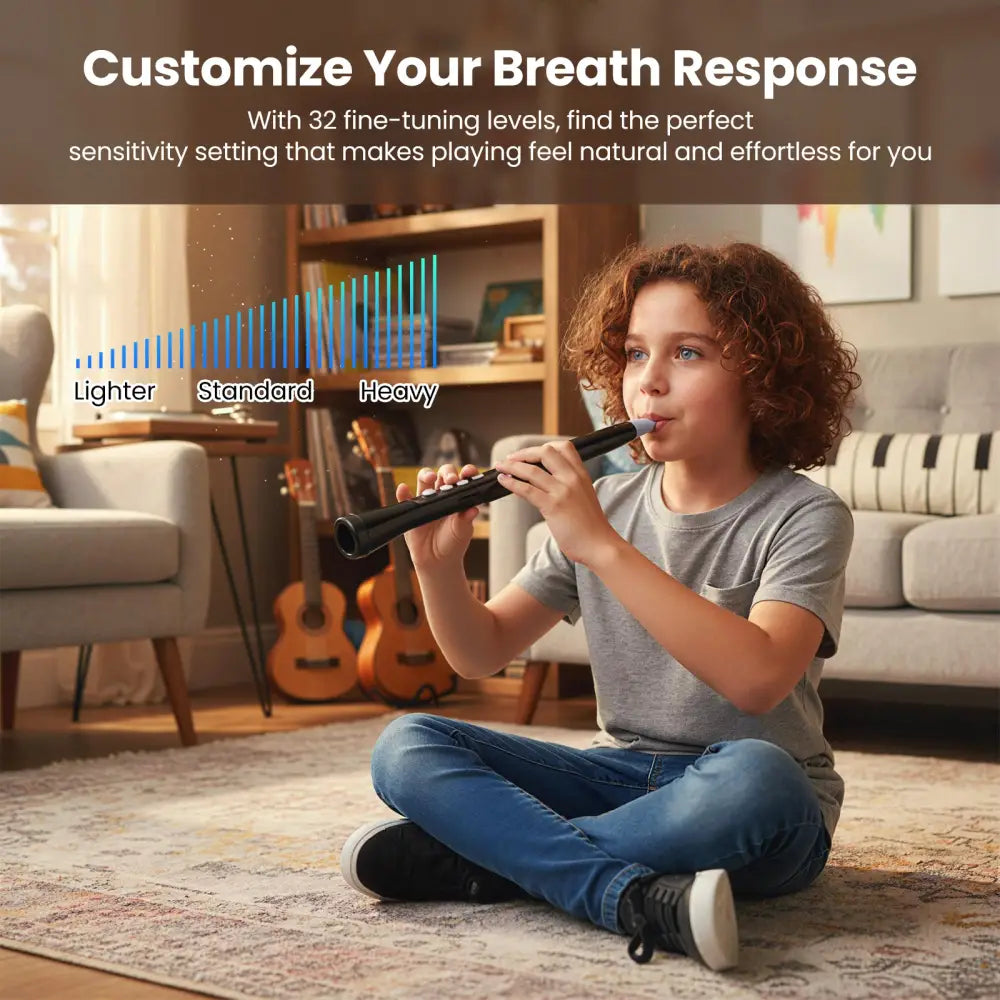 Electronic Wind Instrument Synthesizer Rechargeable Digital Saxophone-Black - Black - Musical Instruments