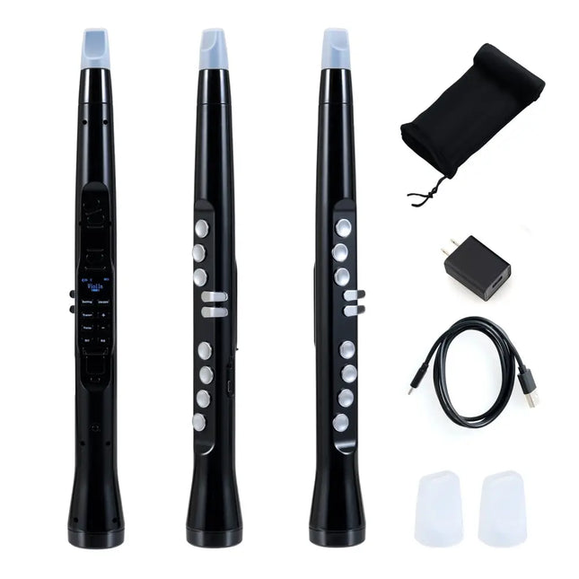 Electronic Wind Instrument Synthesizer Rechargeable Digital Saxophone - Black - Oasis Home Essentials