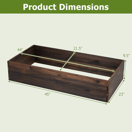 Elevated Wooden Garden Planter Box Bed Kit - Natural - Raised Garden Beds