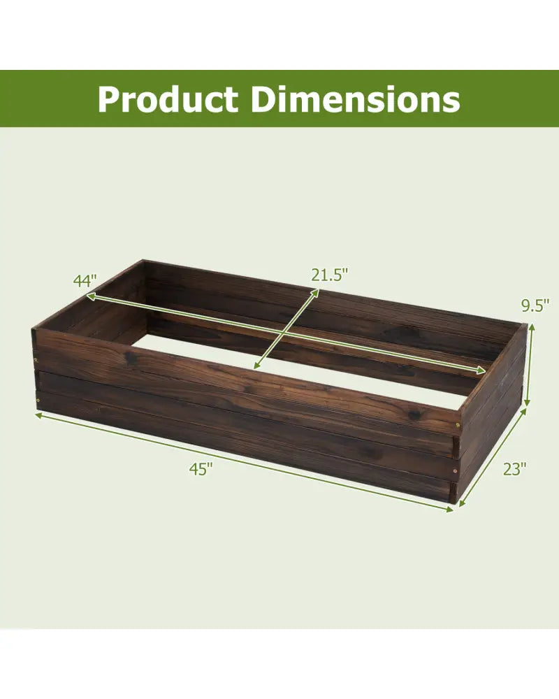 Elevated Wooden Garden Planter Box Bed Kit - Natural - Raised Garden Beds