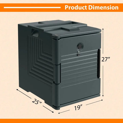 End Loading Insulated Food Pan Carrier Hot and Cold Costway