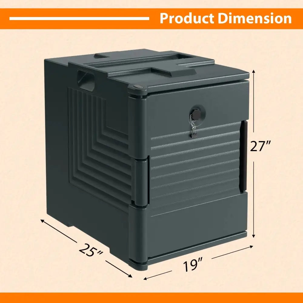 End Loading Insulated Food Pan Carrier Hot and Cold Costway
