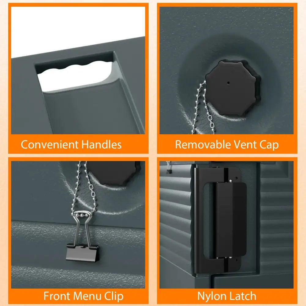 End Loading Insulated Food Pan Carrier Hot and Cold Costway
