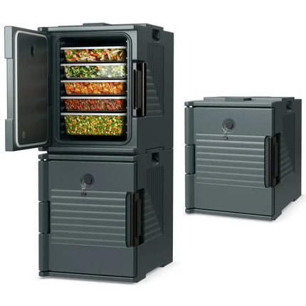 End Loading Insulated Food Pan Carrier Hot and Cold Costway