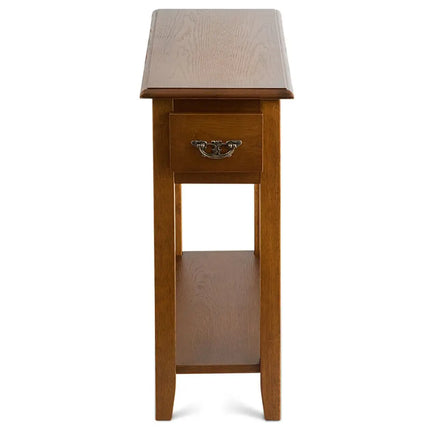 End Table Bedside Sofa End Table Narrow Nightstand with Wooden Legs - Yellow - End & Side Tables