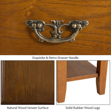 End Table Bedside Sofa End Table Narrow Nightstand with Wooden Legs - Yellow - End & Side Tables