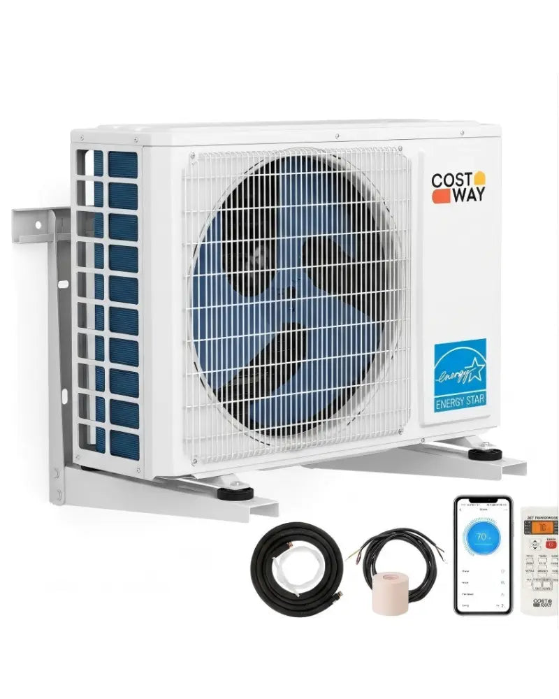 ENERGY STAR Certified 12000 BTU 24 SEER2 208-230V Mini Split Heat Pump with Bracket Heating at -25„ƒ - White - 12000