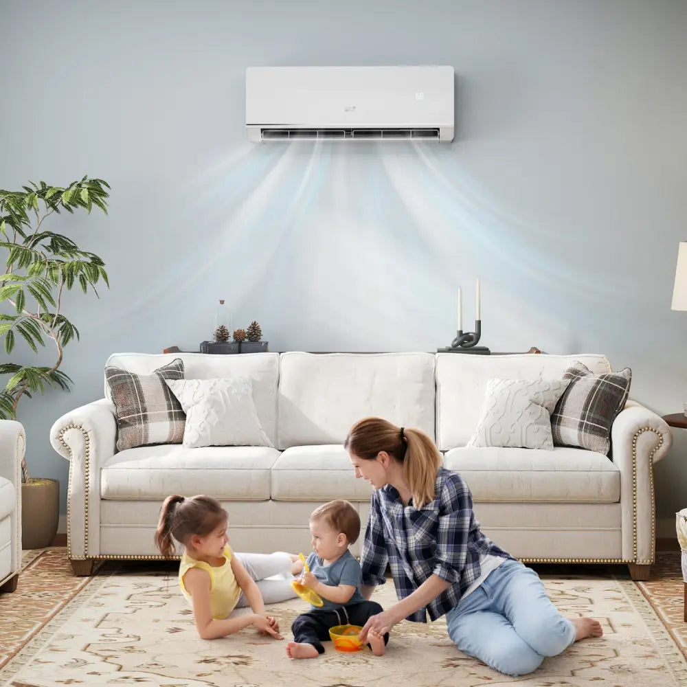 ENERGY STAR Certified 12000 BTU 24 SEER2 208-230V Mini Split Heat Pump with Bracket Heating at -25„ƒ - White - 12000
