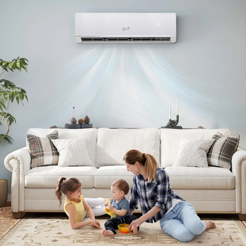 ENERGY STAR Certified 18000 BTU 25 SEER2 208-230V Mini Split Heat Pump with Bracket Heating at -25„ƒ - White - 18000
