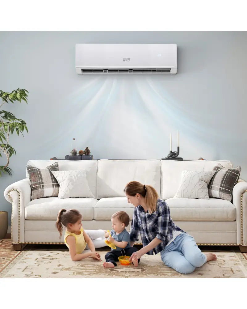ENERGY STAR Certified 18000 BTU 25 SEER2 208-230V Mini Split Heat Pump with Bracket Heating at -25„ƒ - White - 18000