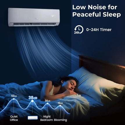 Energy Star Certified 24000 BTU 21 SEER2 208-230V Mini Split Air Conditioner and Heater White Wifi Enabled Costway