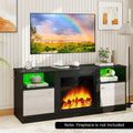 Entertainment Center with Adjustable Shelf & Open Compartment for 65€ TVs-Black - Black - Entertainment Centers & TV