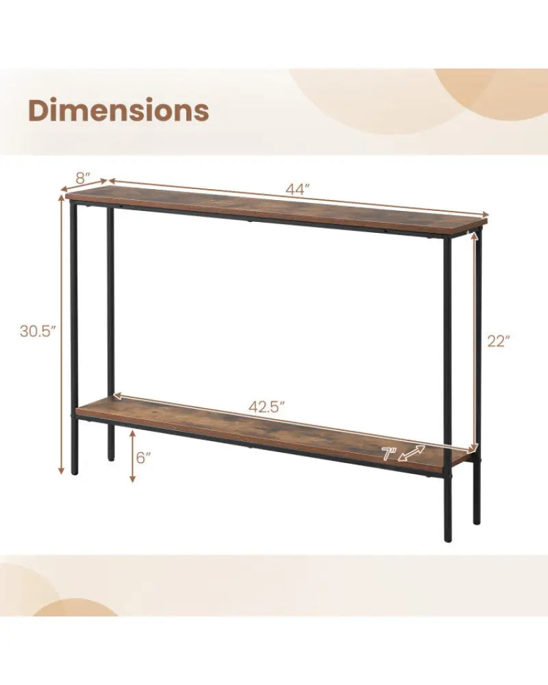 Entryway Set with 44 Inch Console Table 5-Tier Corner Hall Tree and Waiting Room Bench - Entryway