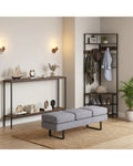 Entryway Set with 44 Inch Console Table 5-Tier Corner Hall Tree and Waiting Room Bench - Entryway