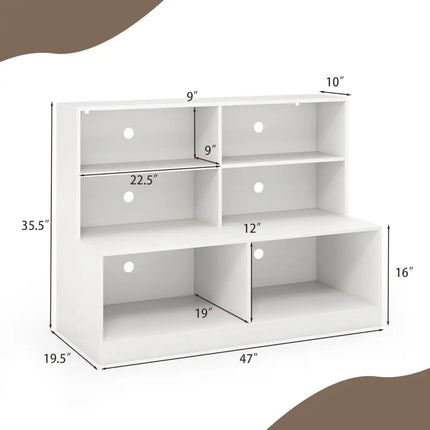 Entryway Shoe Cabinet with 2 Anti-tipping Kits-White - White - Shoe Racks & Storage Benches