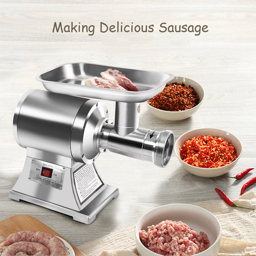1100W Stainless Steel Heavy Duty #22 Electric Meat Grinder