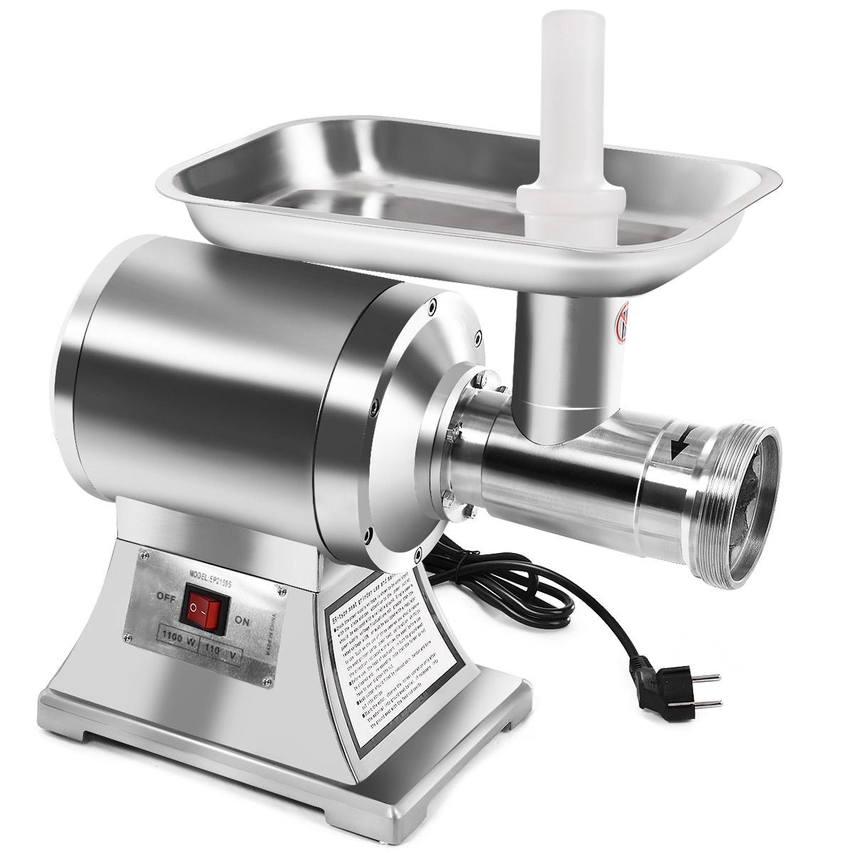 1100W Stainless Steel Heavy Duty #22 Electric Meat Grinder