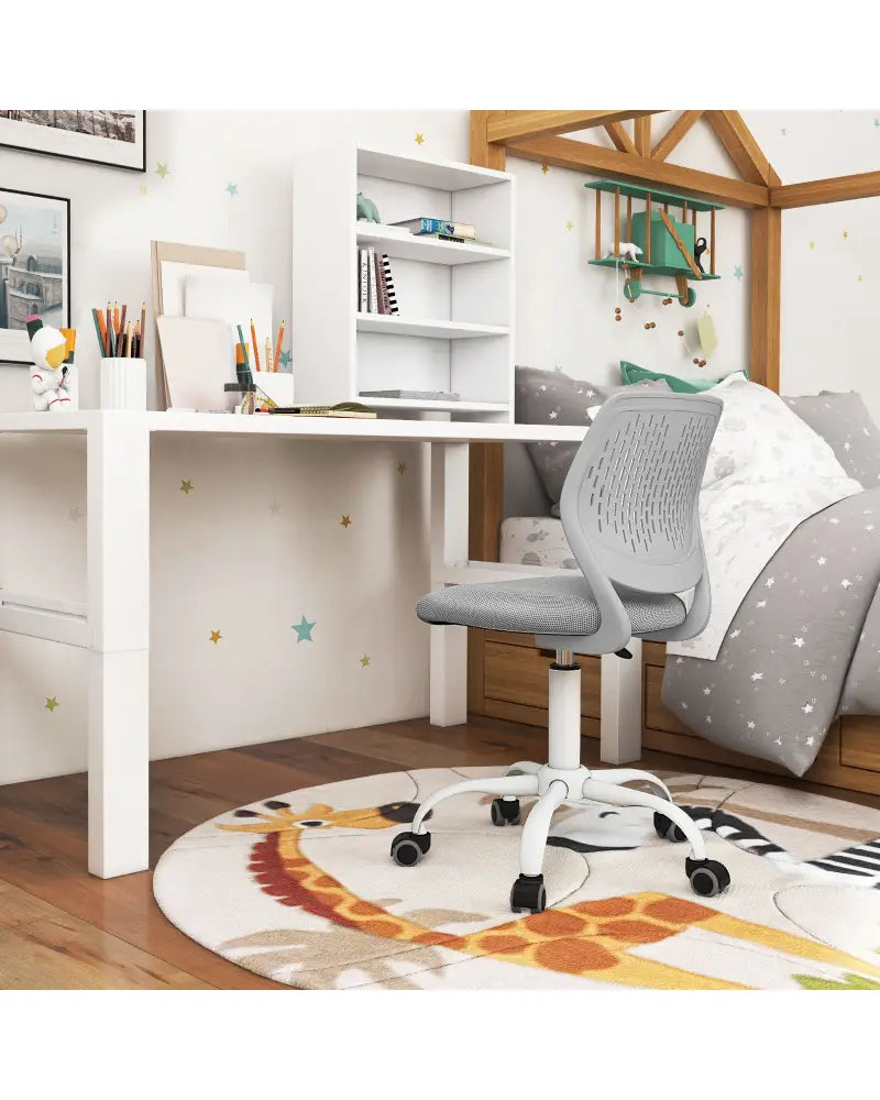 Ergonomic Children Study Chair with Adjustable Height-Gray - Gray - Kids Chairs & Seating