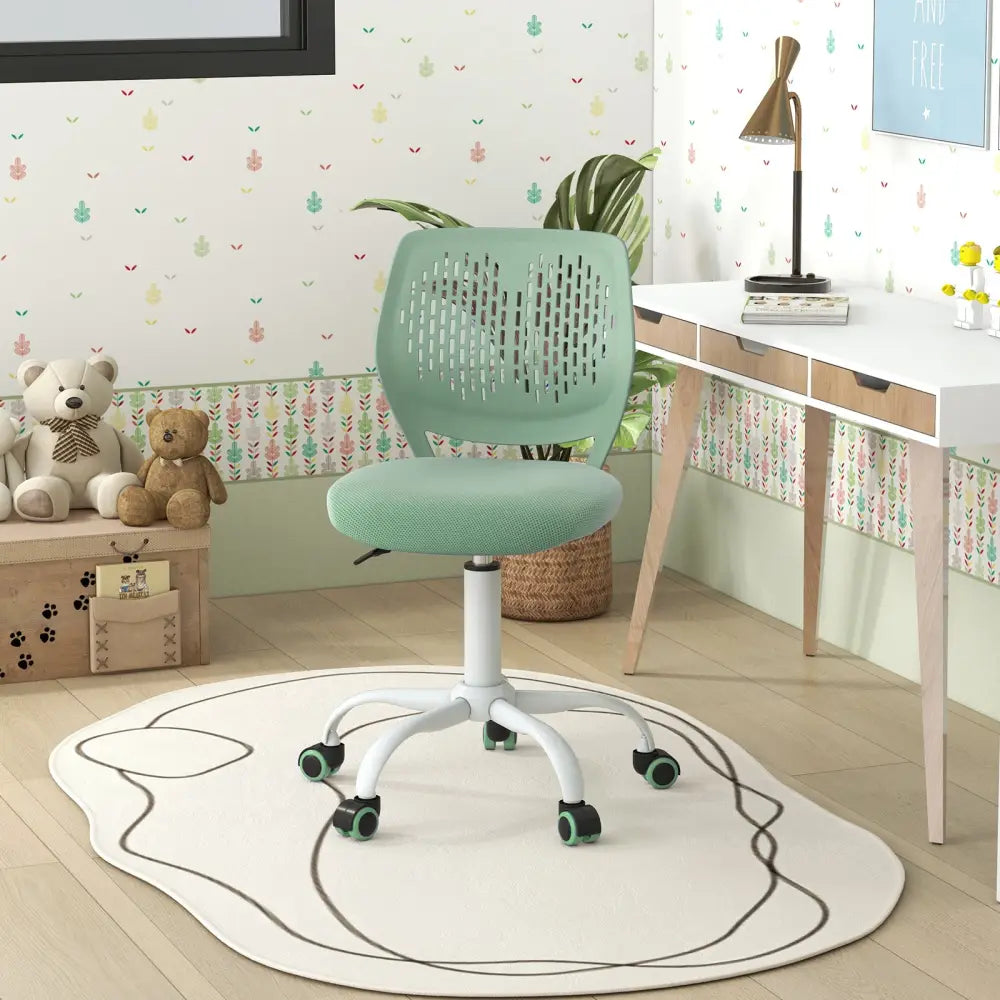 Ergonomic Children Study Chair with Adjustable Height-Green - Green - Kids Chairs & Seating