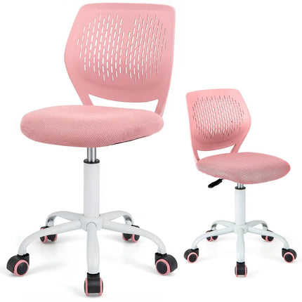 Ergonomic Children Study Chair with Adjustable Height-Light Pink - Light Pink - Kids Chairs & Seating