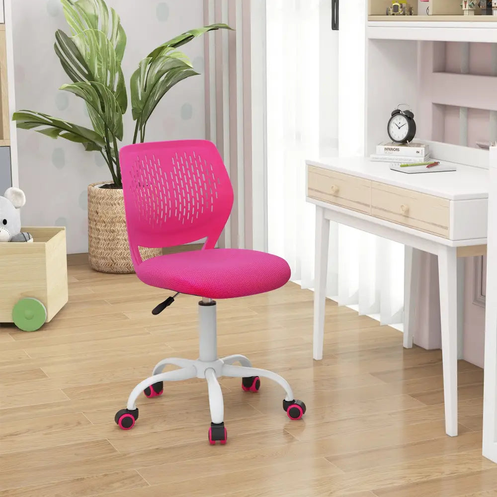 Ergonomic Children Study Chair with Adjustable Height-Pink - Pink - Kids Chairs & Seating