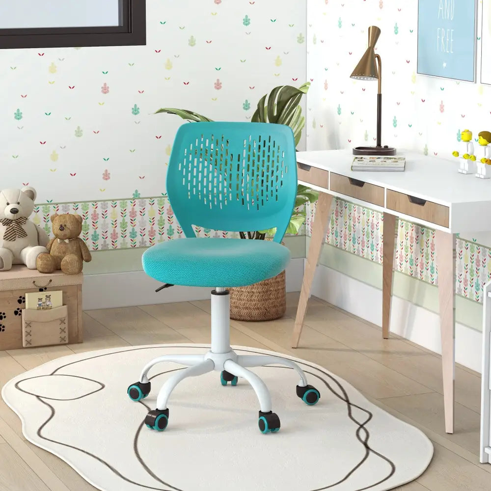 Ergonomic Children Study Chair with Adjustable Height-Turquoise - Turquoise - Kids Chairs & Seating