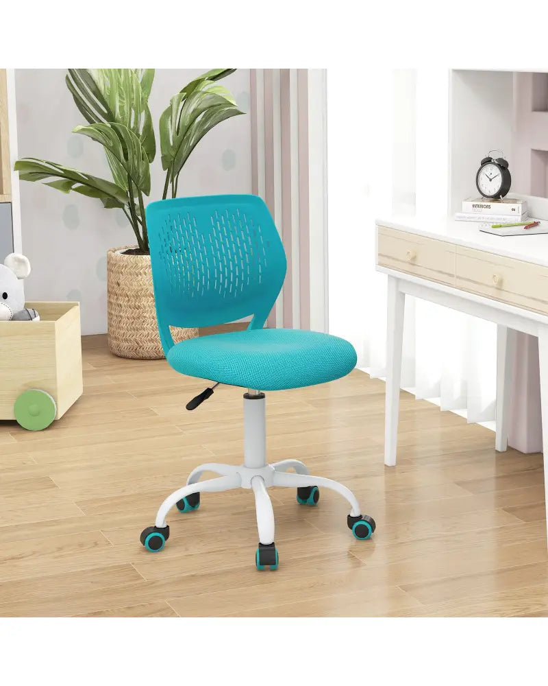 Ergonomic Children Study Chair with Adjustable Height-Turquoise - Turquoise - Kids Chairs & Seating