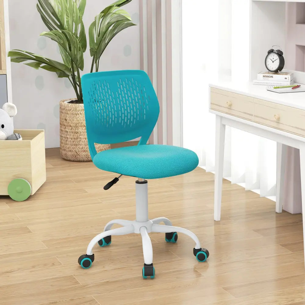 Ergonomic Children Study Chair with Adjustable Height-Turquoise - Turquoise - Kids Chairs & Seating