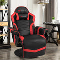 Ergonomic High Back Massage Gaming Chair Gaming Recliner with Pillow-Red - Red - Gaming Chairs