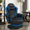 Ergonomic High Back Massage Gaming Chair with Pillow-Blue - Blue - Gaming Chairs