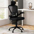 Ergonomic Mesh Office Chair with Adjustable Height for Home Office-Black - Black - Ergonomic Chairs