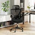 Ergonomic Mesh Office Chair with Adjustable Lumbar Support and Flip-up Armrests-Black - Black - Ergonomic Chairs