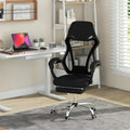 Ergonomic Mesh Office Chair with Footrest and Tilting Backrest-Black - Black - Ergonomic Chairs